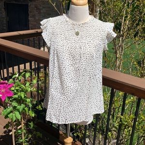 Cream and Black blouse